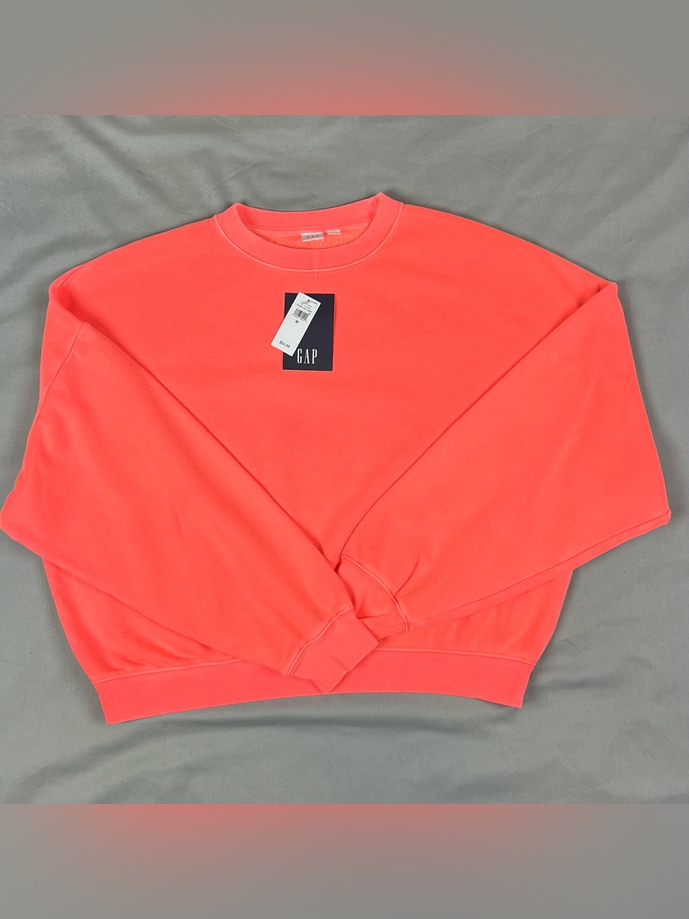 Gap Vintage Soft Wedge Crewneck Sweatshirt Medium Women Sassy Pink Long Sleeve